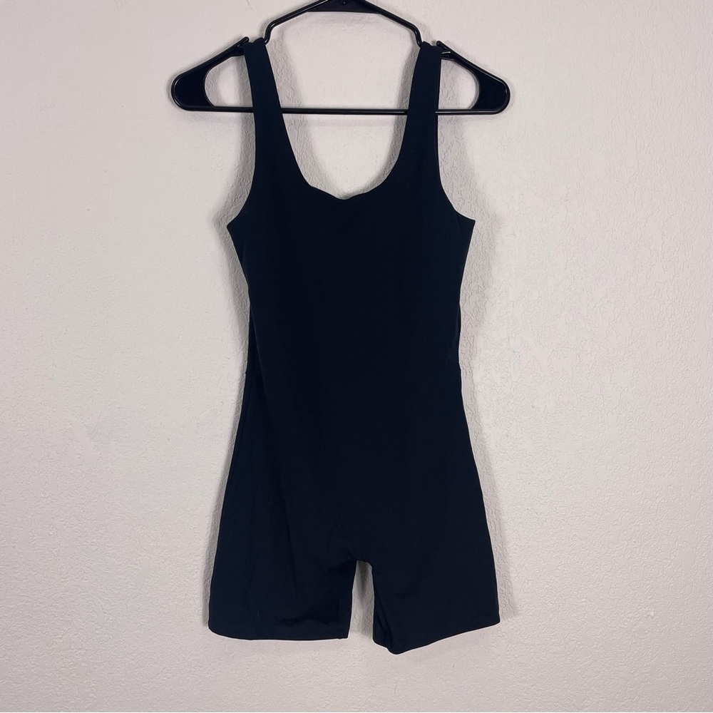 Girlfriend Collective Black Bike Unitard - Picture 2 of 9